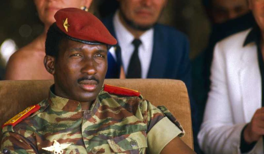 Thomas Sankara, ancien président du Burkina Faso et Figure emblématique de la résistance contre le néo-coloniaslime ph. tiers