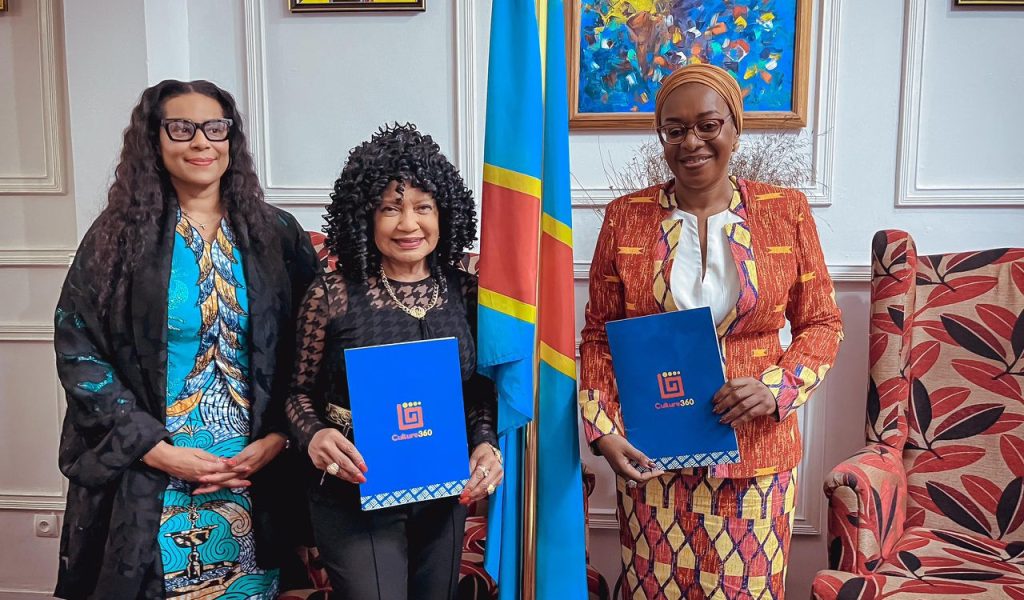 Madame Catherine Bemba de l’ambassade de la RDC aux États Unis, Docteure Gordon du Comité Ota Benga et Yolande Elebe, Ministre de la Culture, arts et patrimoine pH.tiers