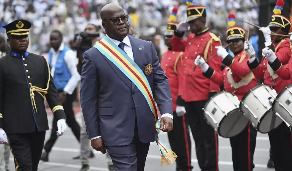 Felix Tshisekedi devant les fanfares des FARDC ph.tiers